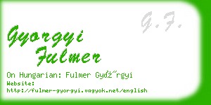 gyorgyi fulmer business card